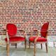 Pair Of Louis XVI Style Medallion Armchairs XIX Eme Century