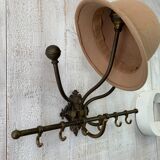 Brass wall coat rack