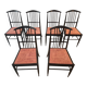 The Modernity, set of six chairs, model Charlotte, black lacquered wood.