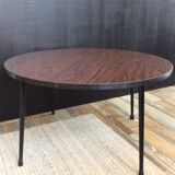 Round coffee table in formica of the 70s