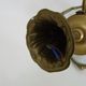 Old lantern with 3 faces, chandelier in gilded bronze and curved glass. Year 60