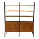 Vintage double multifunction teak bookcase 1960s sweden