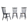 Trois chaises bistrot Baumann noires