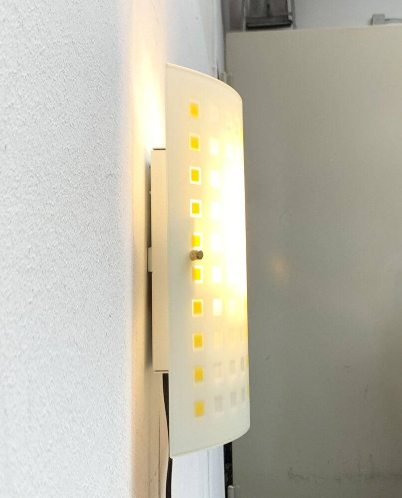 Vintage postmodern glass wall lamps from DIY Light, 1980s, set of 2.