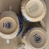 Villeroy and Boch Burgenland blue and white sugar and milk pots