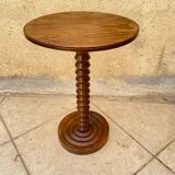 Charles Dudouyt wooden pedestal table