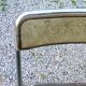Set of 4 70s design folding chairs in smoked plexiglass and chrome metal