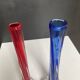 Pair of vintage Muarno glass paste soliflore vases