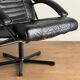 Danish swivel armchair in black leather – 1970s/80s - Skipper Furniture