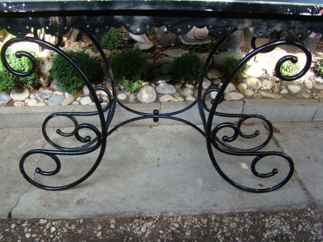 Old wrought iron console