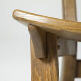 Pair of brutalist oak chairs by Dittmann & Co for Awa Radbound, 1960s