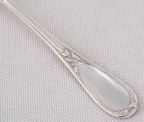 12 mocha spoons, coffee, silver-plated metal Ercuis Lauriers
