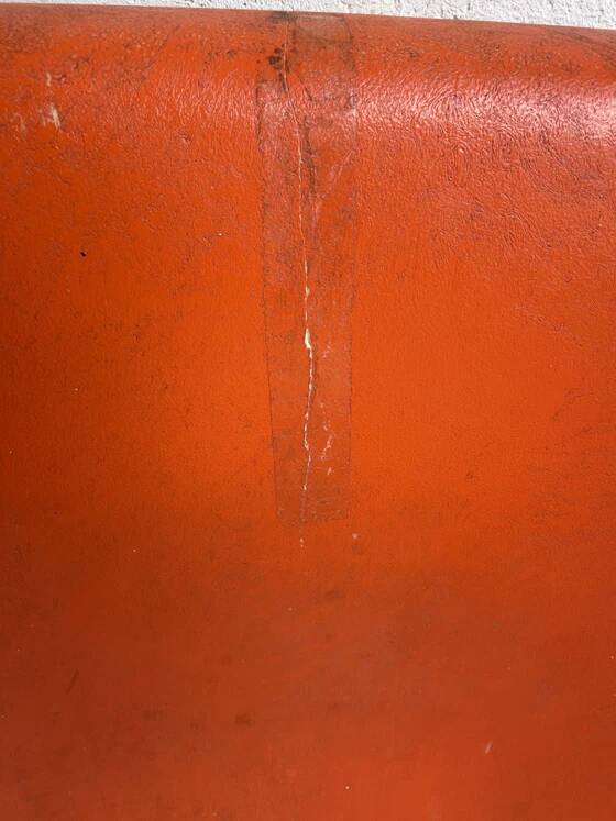 Chaise design orange – Étienne Fermigier (vers 1970)