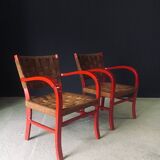 Mediterranean Armchairs, France, 1950s, Set of 2