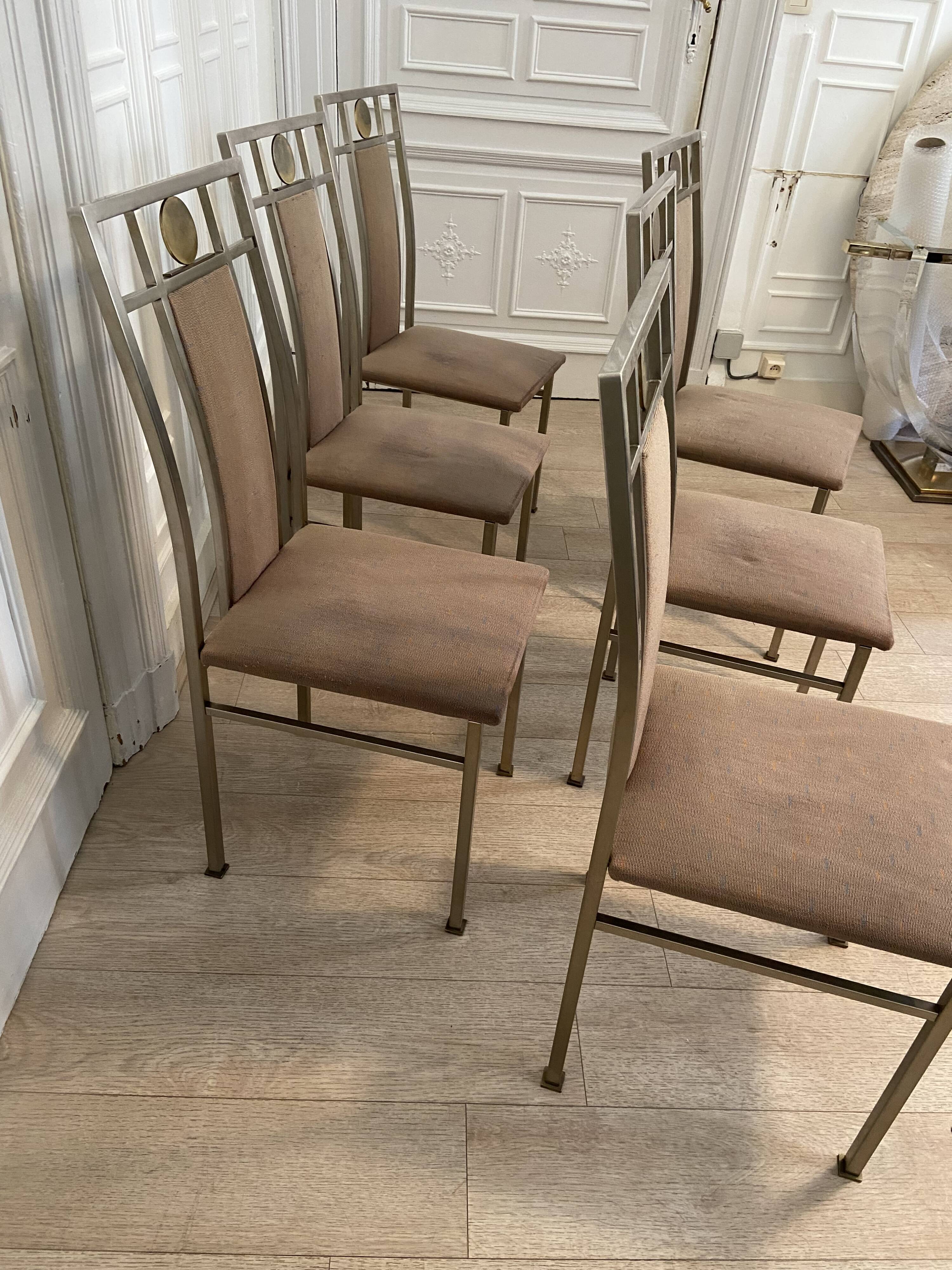 6 belgo Chrom chairs, 1980s