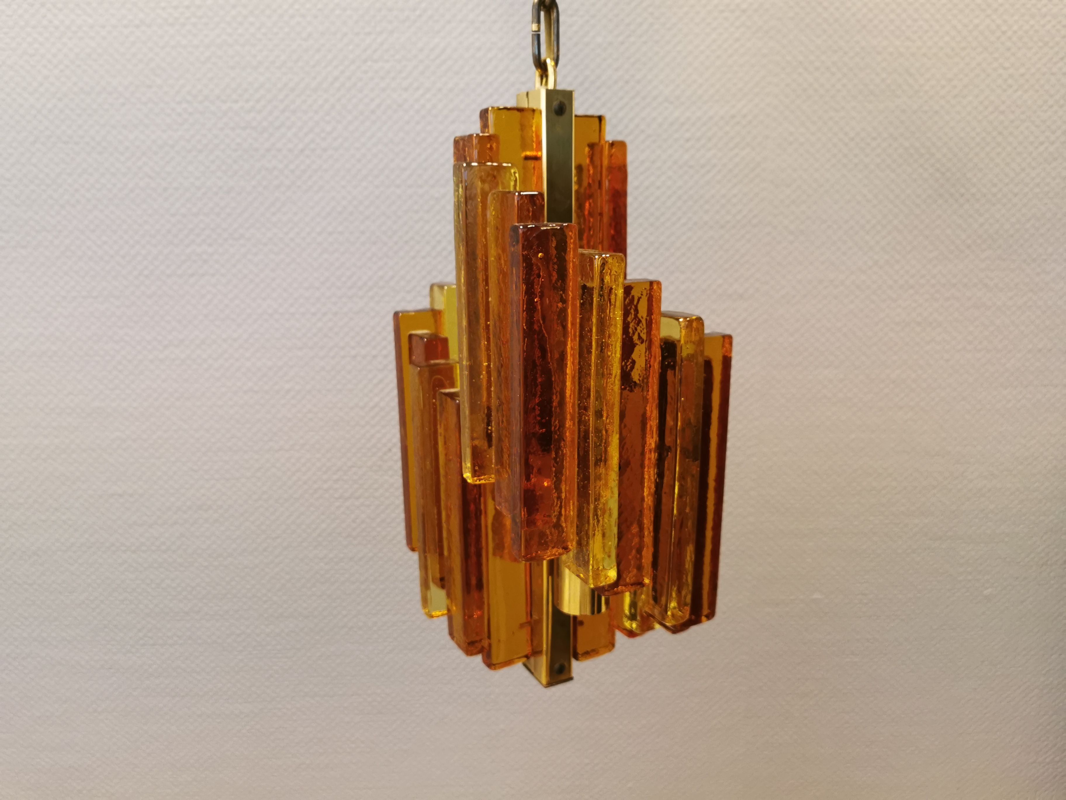 Hanging lamp, designed by Svend Aage Holm Sørensen for Hassel & Teudt in the 1960s, model HT "Rustic