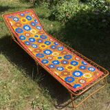 Vintage and new 70s sun lounger