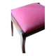 Antique wooden chair – Openwork backrest and pink-red seat