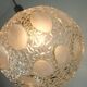 Mid century pendant light richard essig structured glass and chrome 1960s 70s