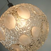 Lustre du milieu du siècle Richard Essig en verre structuré et chrome des années 1960-70.