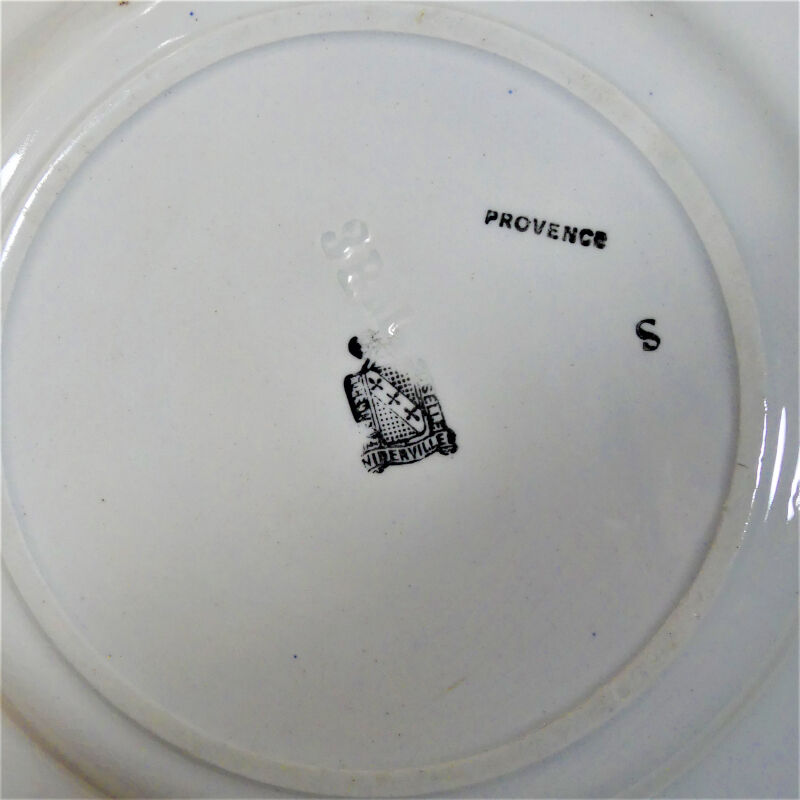 Seven flat plates model "Provence" Niderviller - Old plates Niderviller