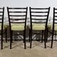 Suite de 4 Chaises Scandinaves en Bois teinté – 1960