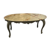 Bronze and onyx coffee table