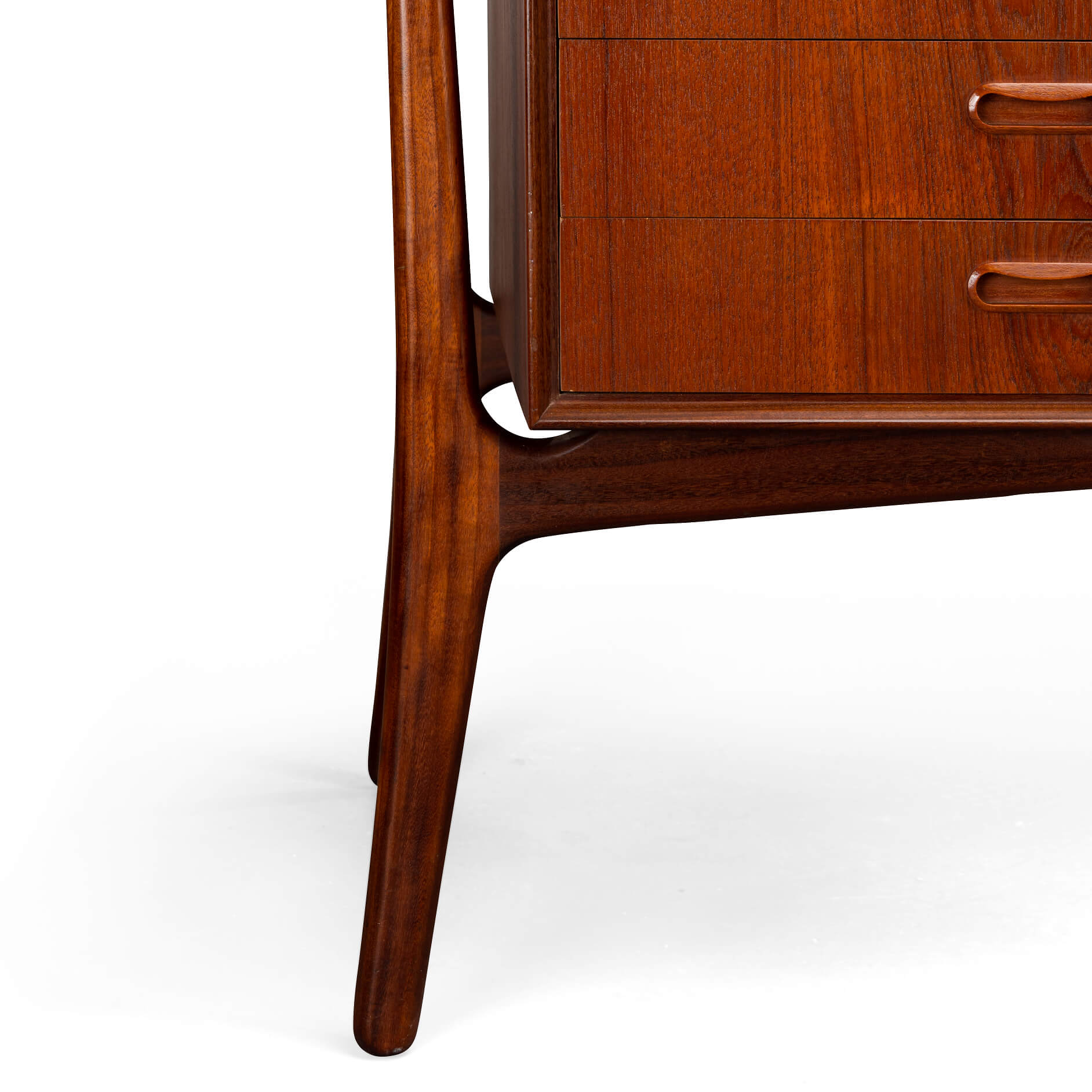 Danish vintage teak design desk by svend age madsen for hp hansen, 1960s