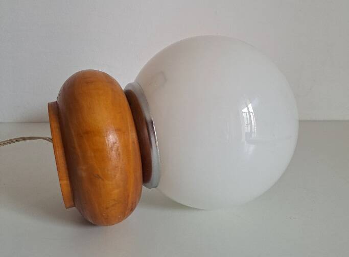 Wooden bedside lamp