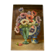 Huile sur carton « bouquet d’anémones »