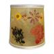 Abat jour en résine inclusions florales 70s