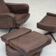 1970s, Danish swivel armchair with footstool by Madsen & Schubel.