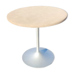 Table pied tulipe en fonte d'aluminium