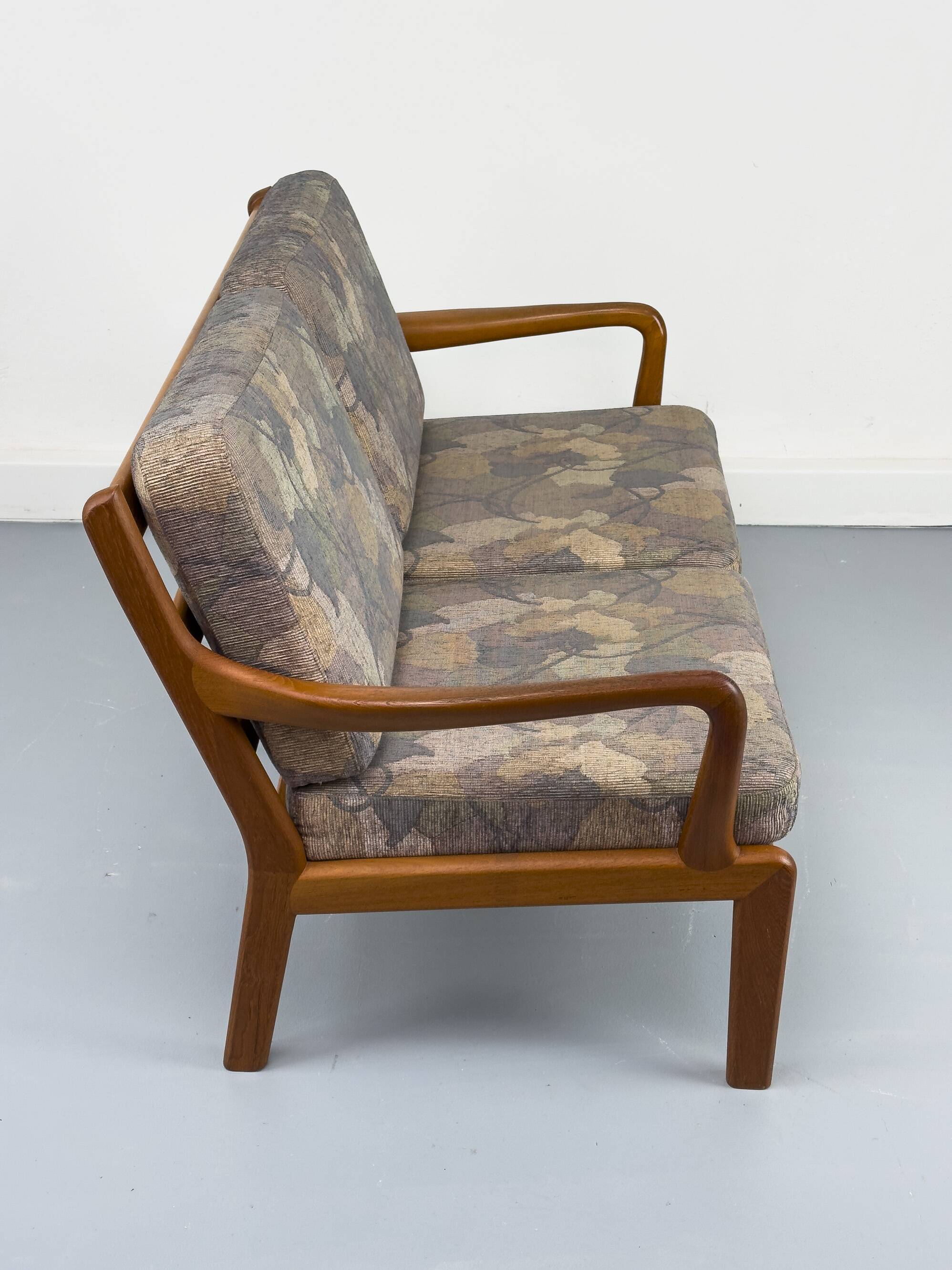 Canapé deux places vintage Senator en teck par L. Olsen, années 1970