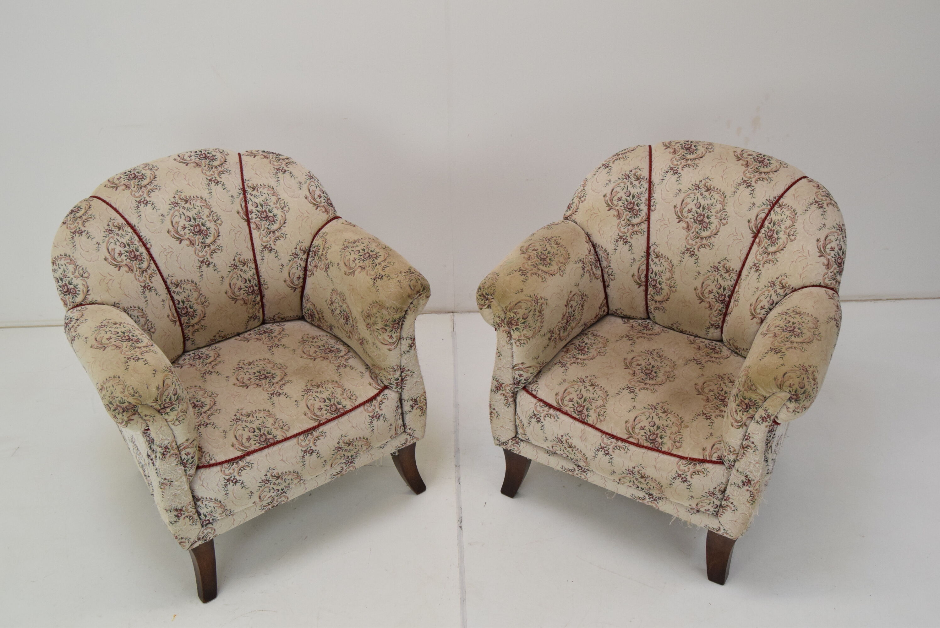 Pair of Mid-century Armchairs,Czechoslovakia,1950's.