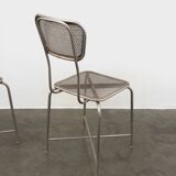 Vintage perforated metal chairs