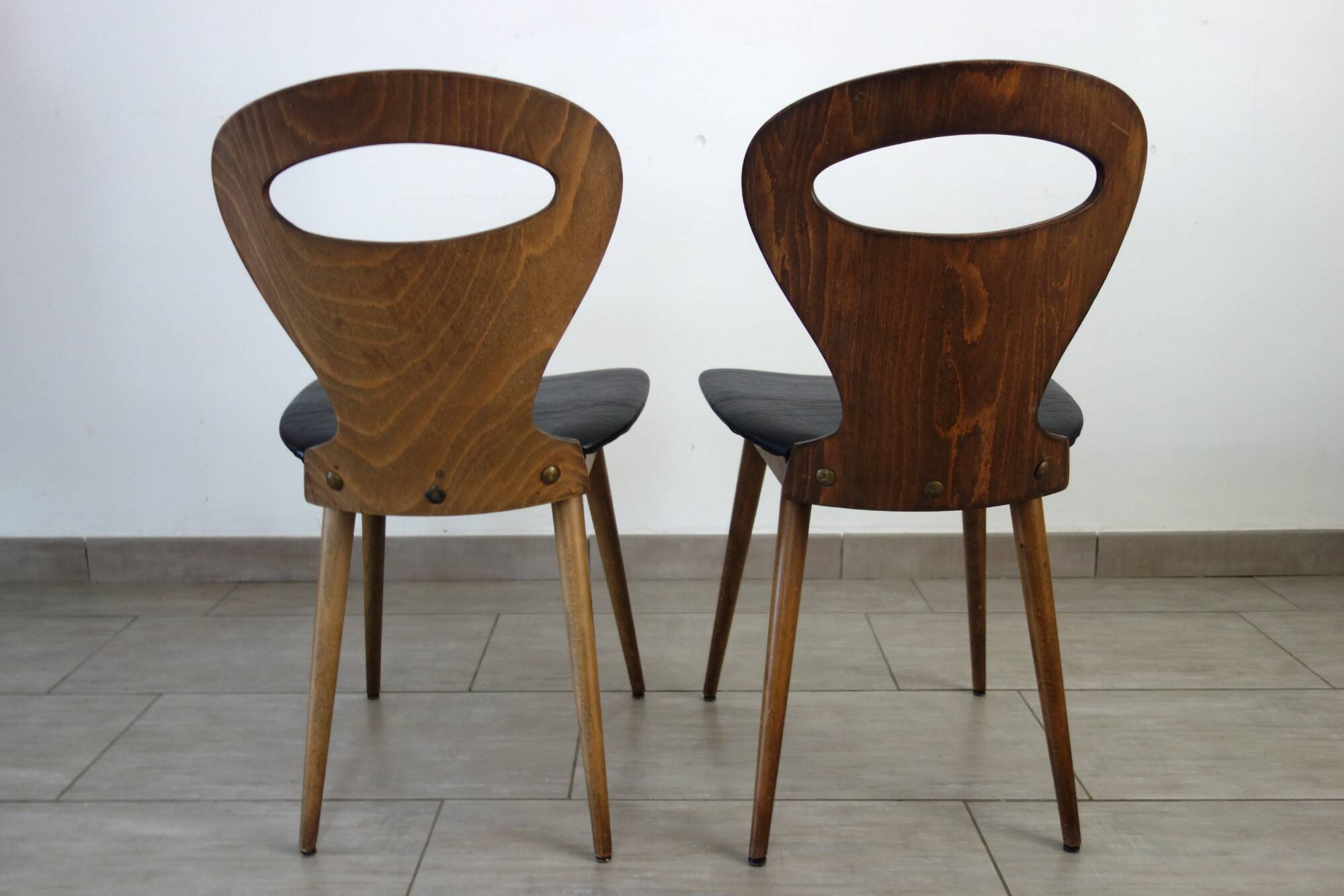 2 Baumann chairs, ant model, 50s-60s