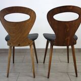 2 Baumann chairs, ant model, 50s-60s
