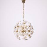 Sputnik Chandelier by Kamenicky Senov, Czechoslovakia, 1970s, Brass / Glass