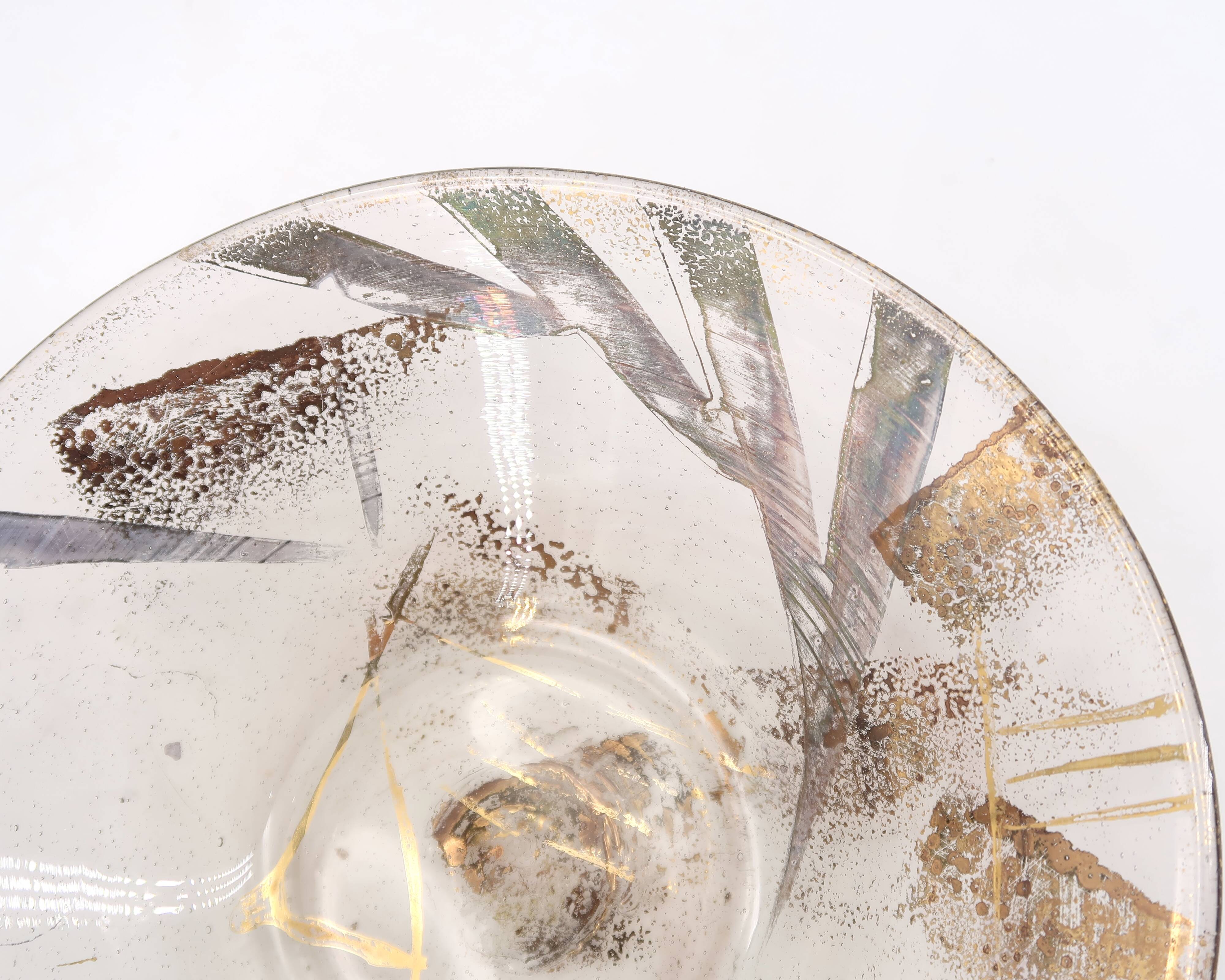 Glass pocket emptier by Jean Paul van Lith, Biot, 1980s