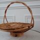 Vintage rattan fruit basket 70s