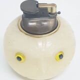 Stone carved owl table lighter