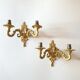 Paire d'appliques en bronze doré XXe