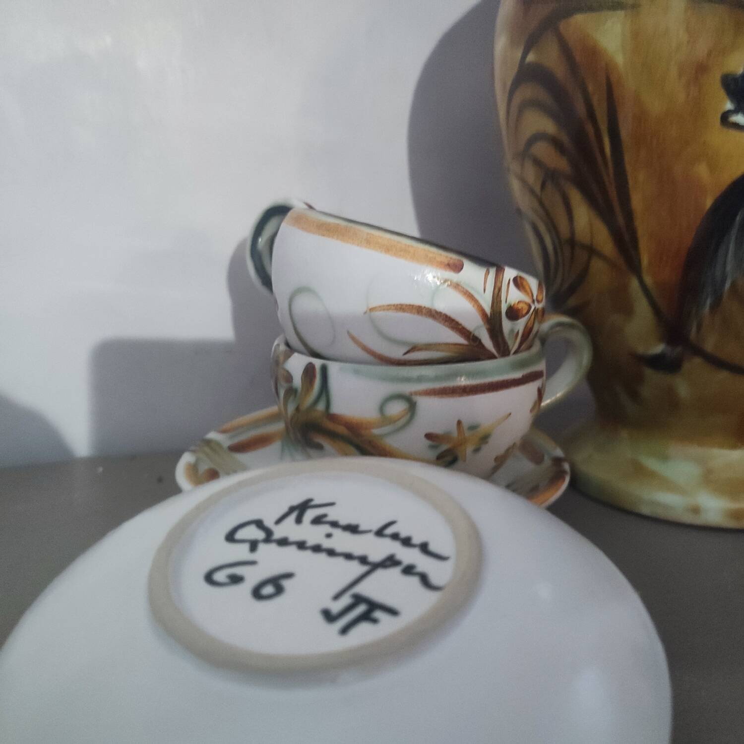 Keraluc Quimper cup and saucer duo