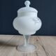 Vintage opaline glass footed bonbonnière
