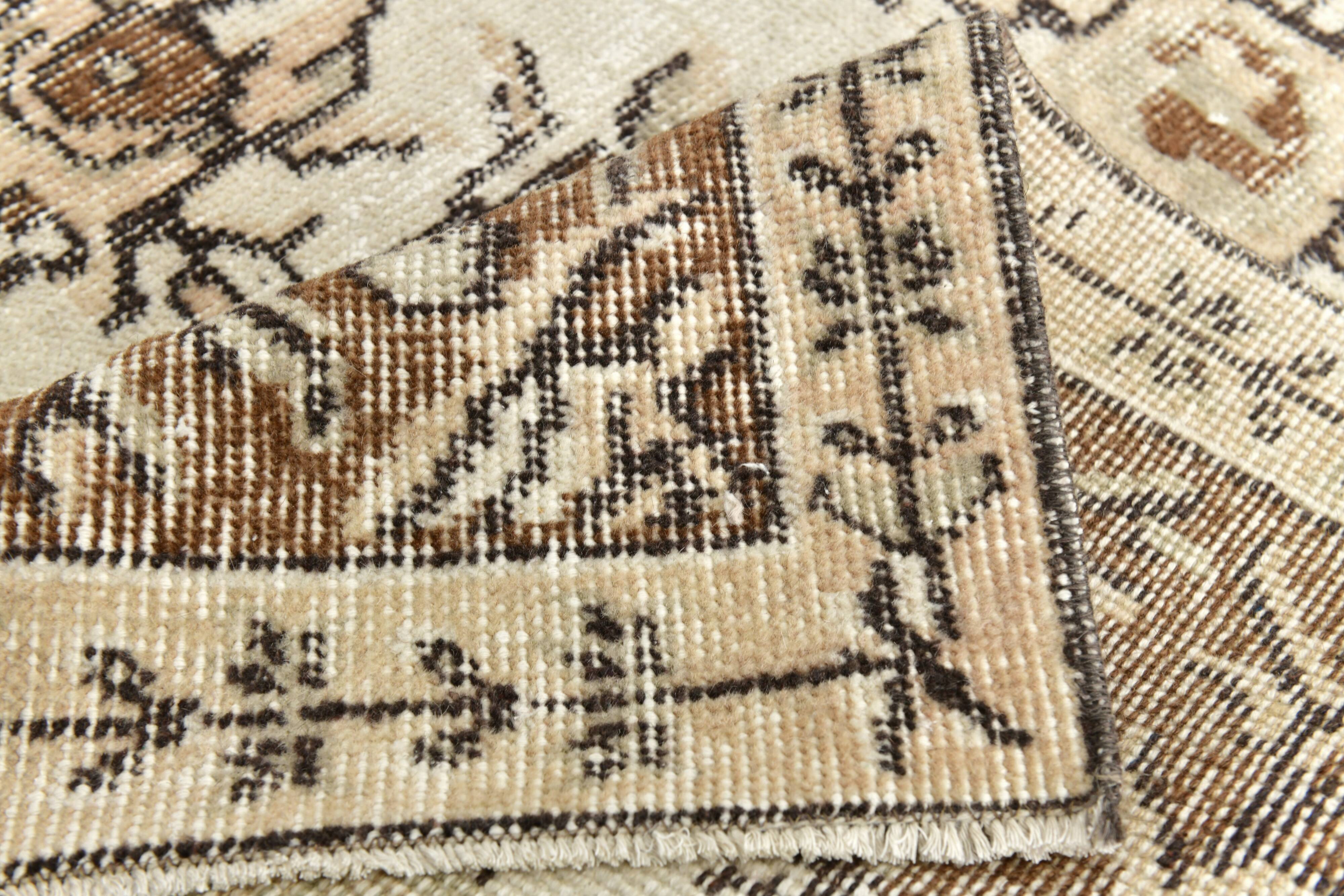 6x10 Brown & Cream Classic Turkish Vintage Rug, 177x296Cm