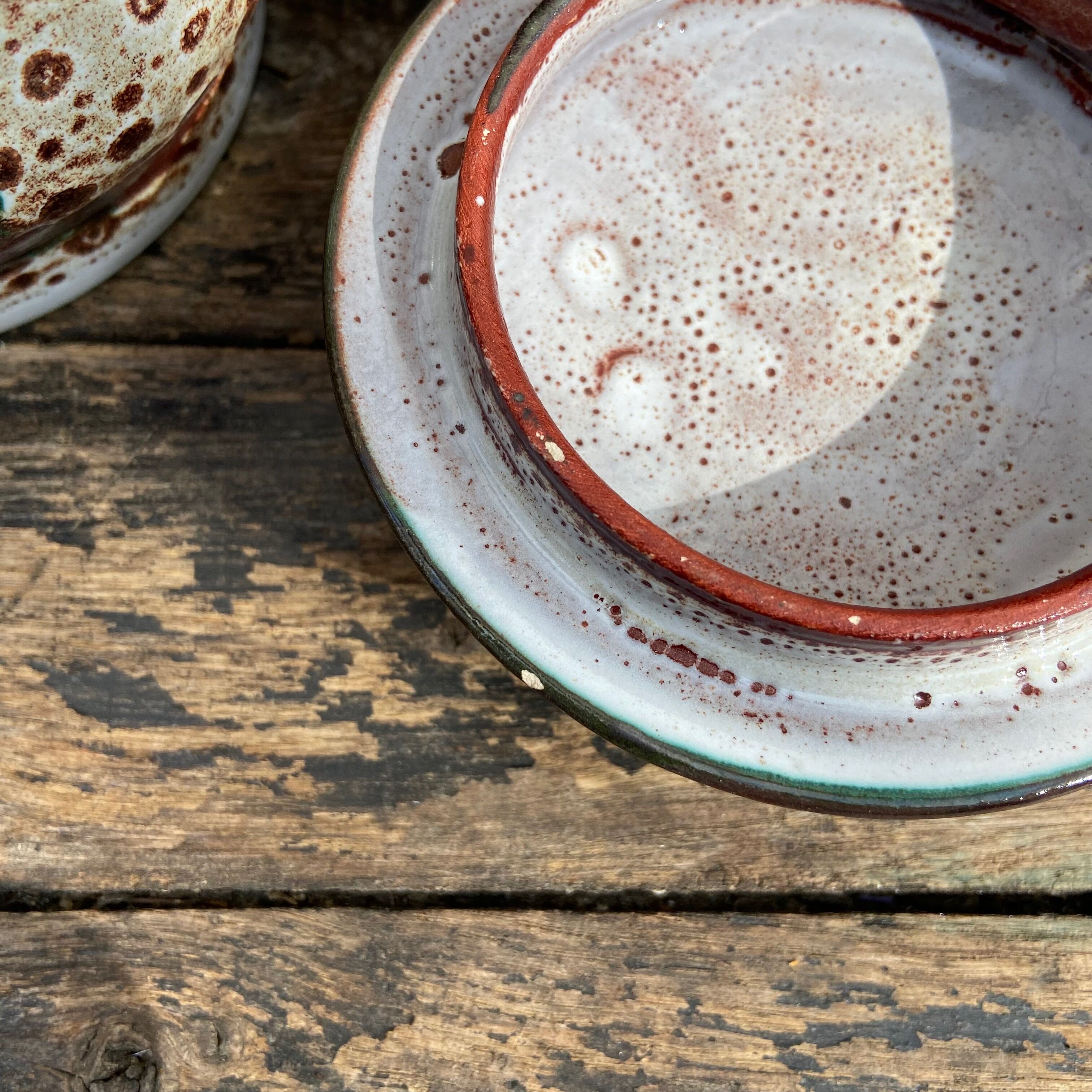 Vallauris ceramic candy-thistle pattern-60s