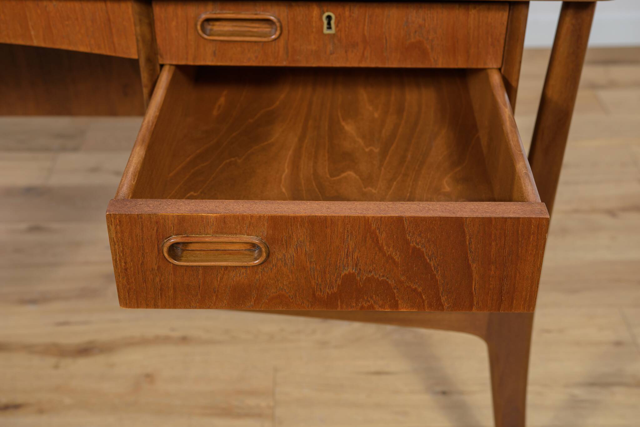 Teak Desk by Svend Åge Madsen for H.P. Hansen, 1960s