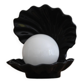 Shell lamp in ceramic and opaline
