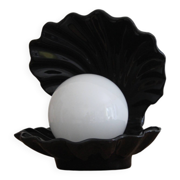 Shell lamp in ceramic and opaline